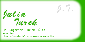 julia turek business card